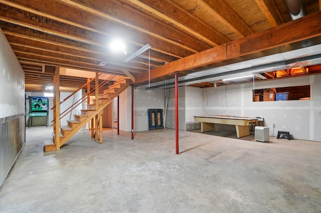 2580 Lafayette Plain City Rd, London, OH 43140 - unfinished below grade area with stairs