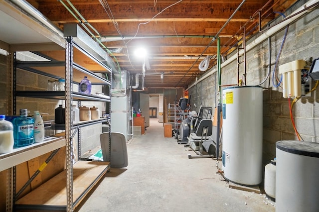 2580 Lafayette Plain City Rd, London, OH 43140 - unfinished basement with water heater