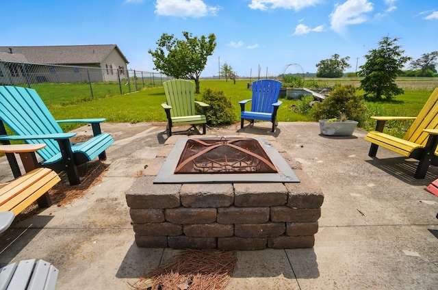 2580 Lafayette Plain City Rd, London, OH 43140 - view of patio / terrace featuring a fire pit