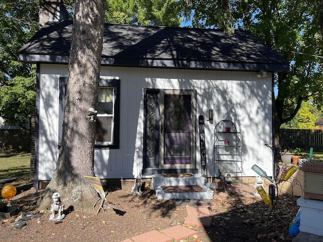 view of outbuilding with entry steps