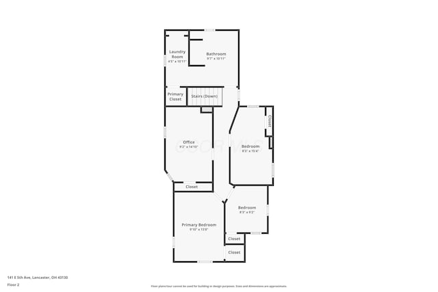 141 E 5th Ave, Lancaster, OH 43130 - room layout