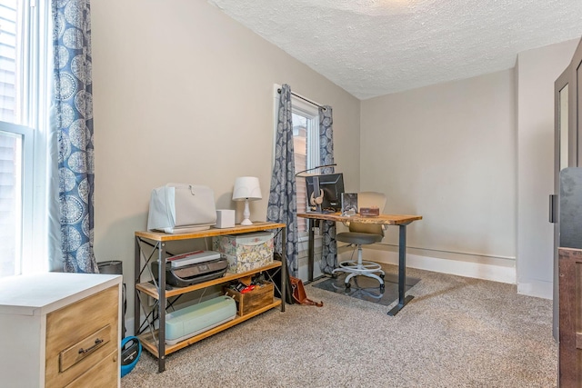 141 E 5th Ave, Lancaster, OH 43130 - office with carpet, a textured ceiling, and baseboards