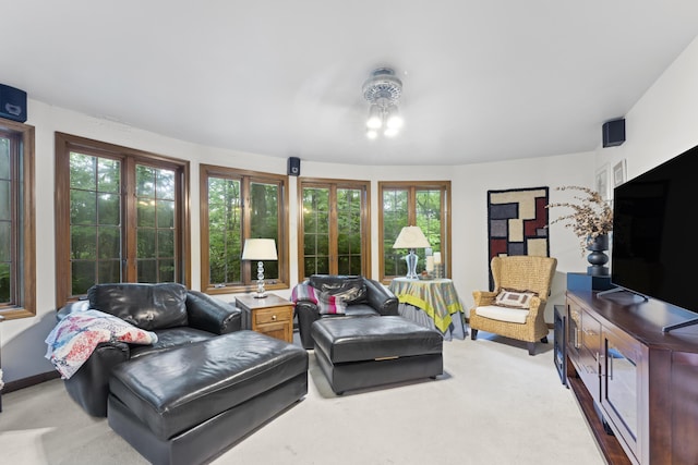 8039 Crossgate Ct S, Dublin, OH 43017 - living area featuring healthy amount of natural light and light colored carpet