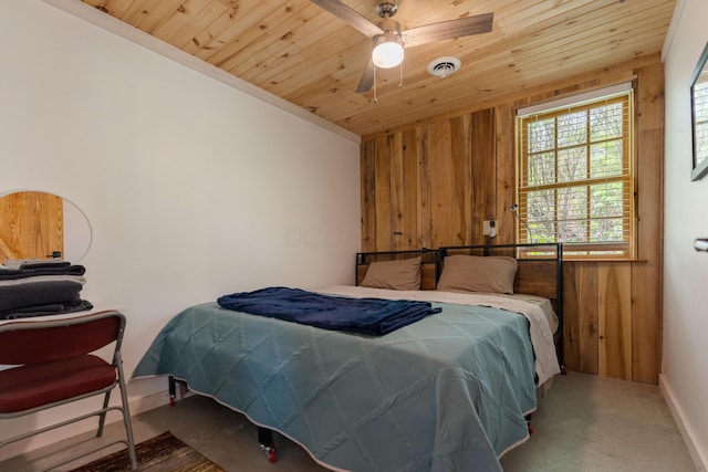 15216 Grove Rd SW Unit Tp142, Port Washington, OH 43837 - bedroom with wood walls, wooden ceiling, and carpet floors