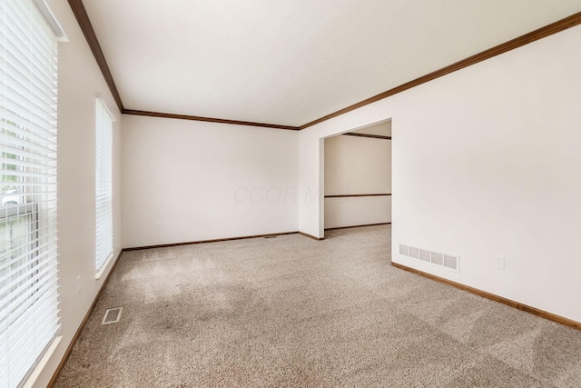 351 Northview Dr, Powell, OH 43065 - empty room featuring ornamental molding, carpet flooring, and baseboards