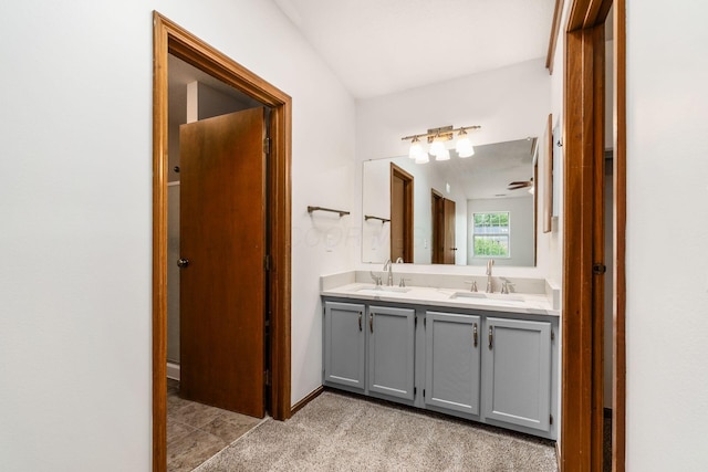 351 Northview Dr, Powell, OH 43065 - full bathroom featuring double vanity and tile patterned flooring