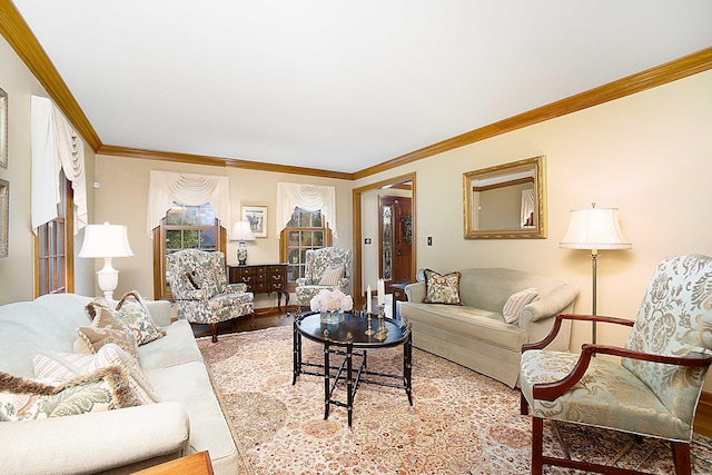 5714 Zetland Ct, Dublin, OH 43017 - living room featuring crown molding and wood finished floors