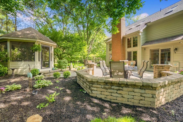 5714 Zetland Ct, Dublin, OH 43017 - view of patio featuring a sunroom