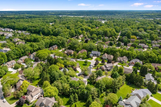 5714 Zetland Ct, Dublin, OH 43017 - aerial view of residential area with a heavily wooded area
