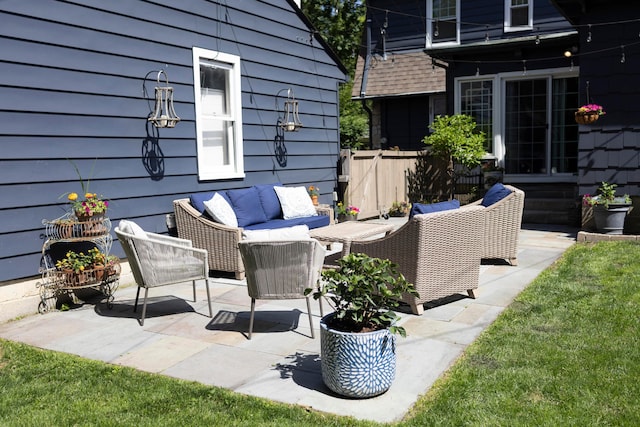 2443 Dale Ave, Columbus, OH 43209 - view of patio featuring an outdoor living space