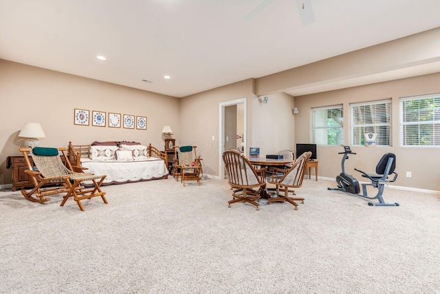 165 Tinley Park Cir, Delaware, OH 43015 - carpeted bedroom with recessed lighting and ceiling fan
