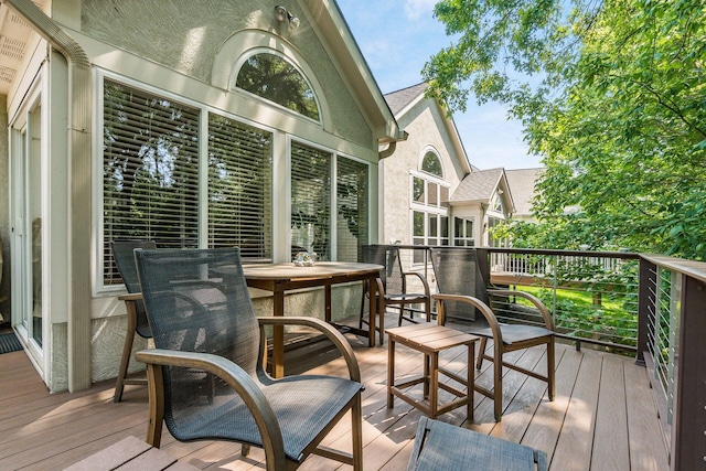 165 Tinley Park Cir, Delaware, OH 43015 - wooden deck featuring outdoor dining area