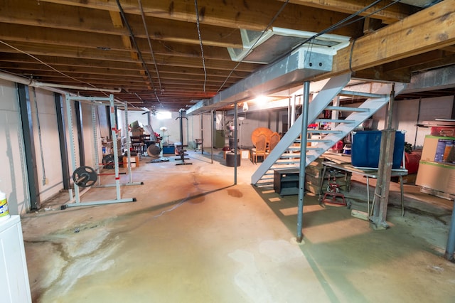 9442 Mitchell Dewitt Rd, Plain City, OH 43064 - unfinished below grade area with stairs