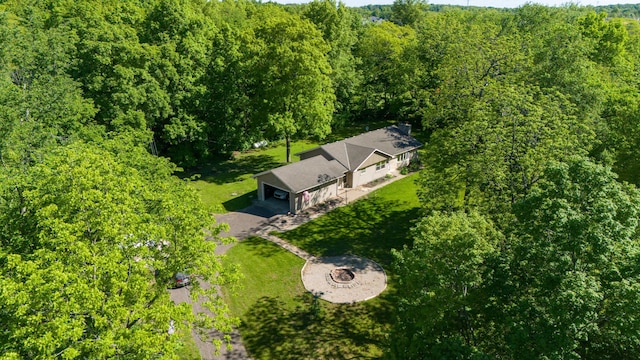9442 Mitchell Dewitt Rd, Plain City, OH 43064 - view from above of property featuring a heavily wooded area