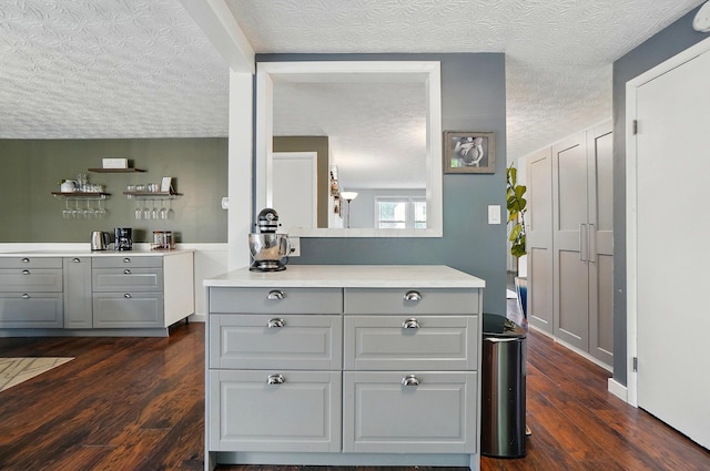 2216 Smoky View Blvd, Powell, OH 43065 - interior space with a textured ceiling and dark wood-type flooring