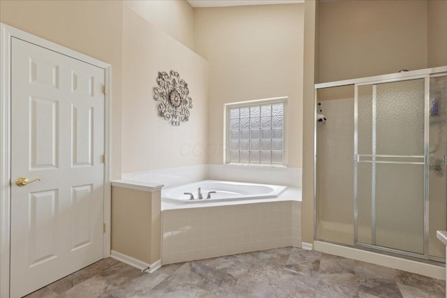 2880 Longridge Way, Grove City, OH 43123 - full bathroom featuring a garden tub and a shower stall