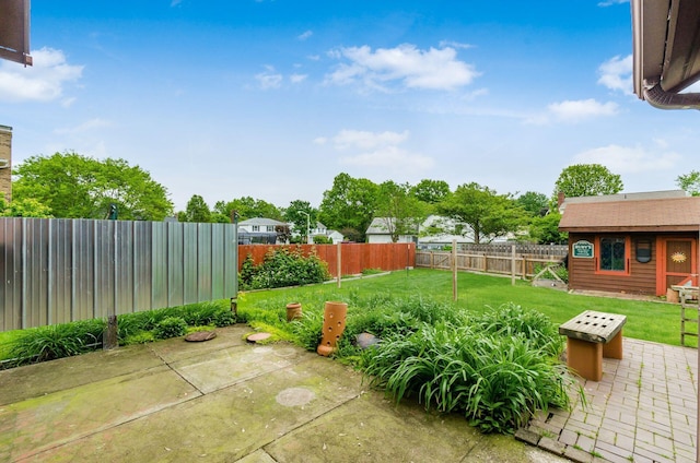 6392 Hilltop Ave, Reynoldsburg, OH 43068 - view of patio / terrace featuring an outbuilding
