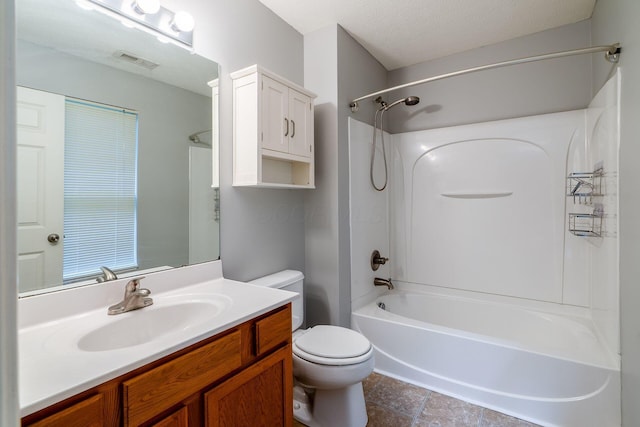 642 Grove Cir Unit 1902, Columbus, OH 43230 - full bathroom with toilet, washtub / shower combination, vanity, and tile patterned flooring