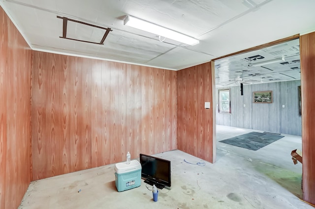 1036 State Route 247, Hillsboro, OH 45133 - basement featuring wooden walls