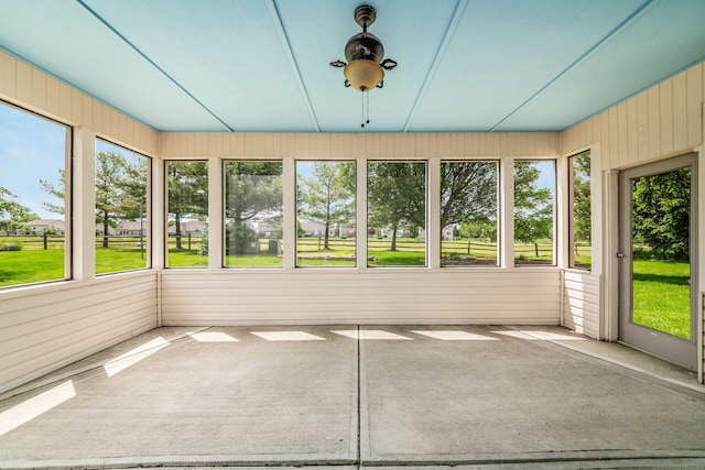 56 Dellenbaugh Loop, Etna, OH 43062 - unfurnished sunroom with healthy amount of natural light and ceiling fan