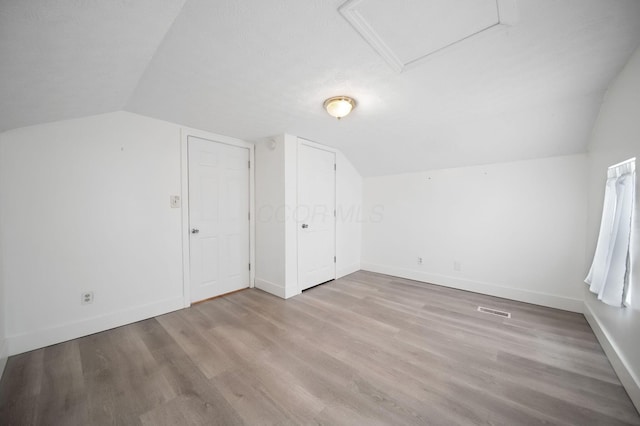 173 Highland Ave, Buckeye Lake, OH 43008 - bonus room featuring vaulted ceiling, wood finished floors, and baseboards