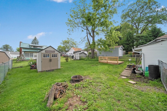 173 Highland Ave, Buckeye Lake, OH 43008 - view of yard with a fire pit and a vegetable garden