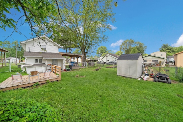 173 Highland Ave, Buckeye Lake, OH 43008 - view of yard featuring a wooden deck
