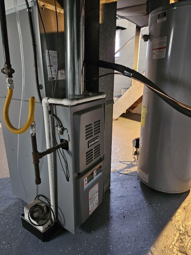 2889 E 12th Ave, Columbus, OH 43219 - utility room featuring gas water heater