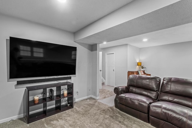 5690 Brinkley Ct, Columbus, OH 43235 - carpeted living area with baseboards and recessed lighting