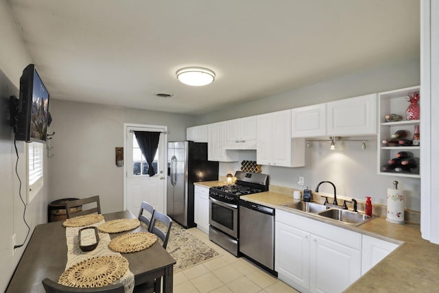 1015 Westview Dr, Hebron, OH 43025 - kitchen with appliances with stainless steel finishes, under cabinet range hood, white cabinetry, and light countertops
