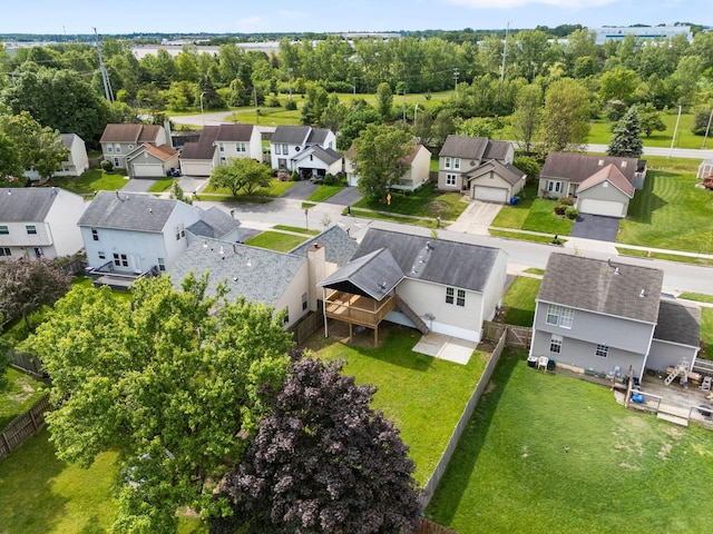 1047 Cherry Bud Dr, Columbus, OH 43228 - aerial perspective of suburban area featuring a tree filled landscape