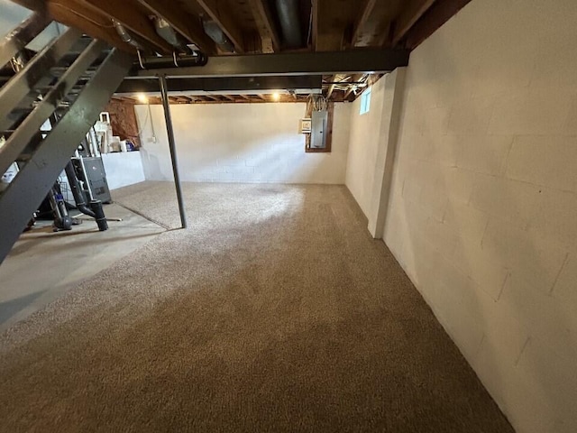 5321 Longshadow Dr, Westerville, OH 43081 - unfinished basement with electric panel and concrete block wall