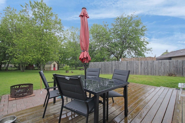 4037 Millview Ct, Columbus, OH 43207 - wooden terrace with outdoor dining area