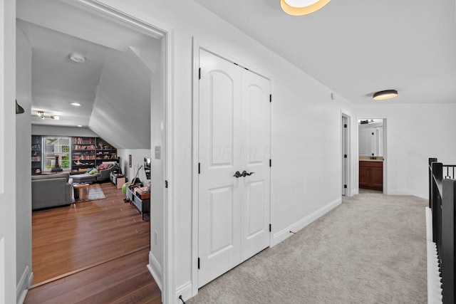 5781 Glendavon Loop, Dublin, OH 43016 - corridor with baseboards and wood finished floors