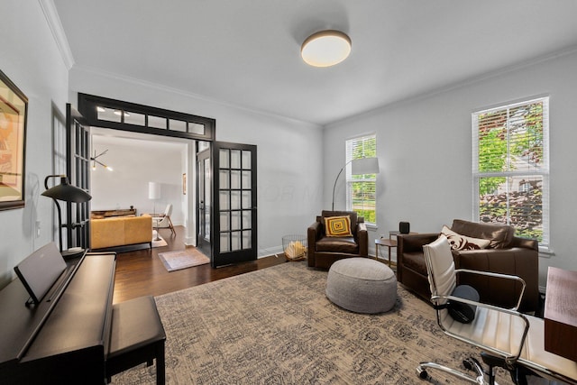 5781 Glendavon Loop, Dublin, OH 43016 - sitting room with ornamental molding and wood finished floors