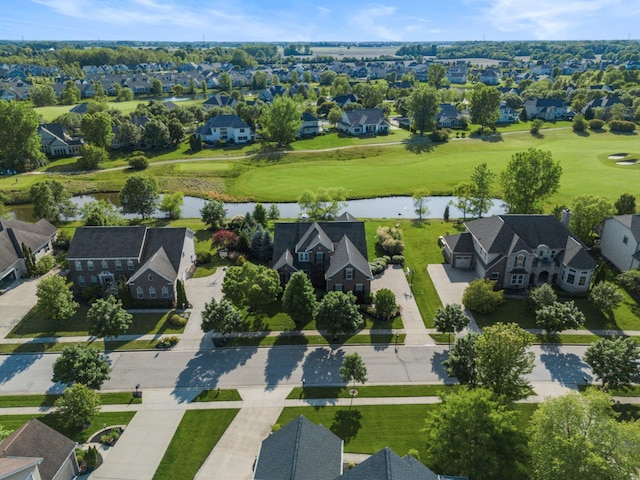 5781 Glendavon Loop, Dublin, OH 43016 - aerial perspective of suburban area with a large body of water and a golf club