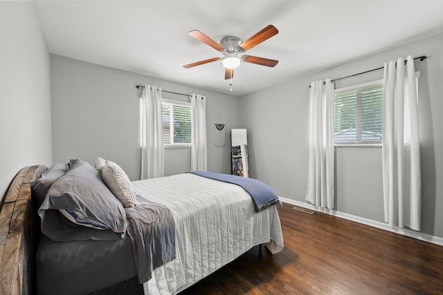 3544 Devin Rd, Grove City, OH 43123 - bedroom with wood finished floors, baseboards, and ceiling fan