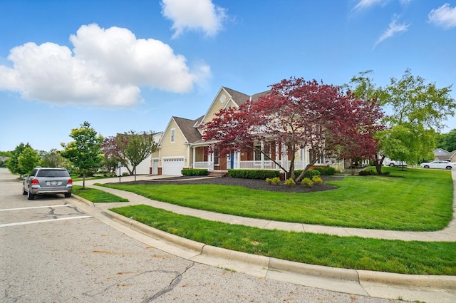 273 Blue Jacket Cir, Pickerington, OH 43147 - view of front of home with a front yard and covered porch