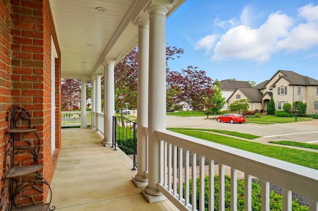 273 Blue Jacket Cir, Pickerington, OH 43147 - covered porch featuring a residential view