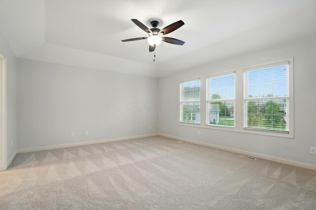 273 Blue Jacket Cir, Pickerington, OH 43147 - empty room with baseboards, light colored carpet, and ceiling fan