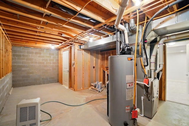 273 Blue Jacket Cir, Pickerington, OH 43147 - unfinished below grade area featuring gas water heater