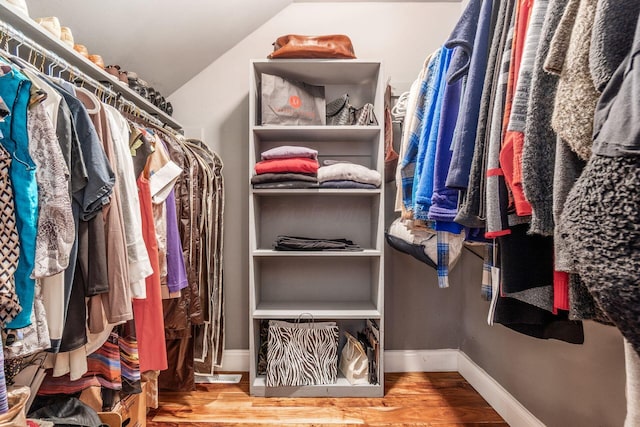8547 Pitlochry Ct, Dublin, OH 43017 - spacious closet with wood finished floors and lofted ceiling