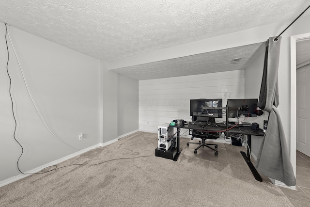 4373 Valley Quail Blvd S, Westerville, OH 43081 - carpeted home office with a textured ceiling and baseboards