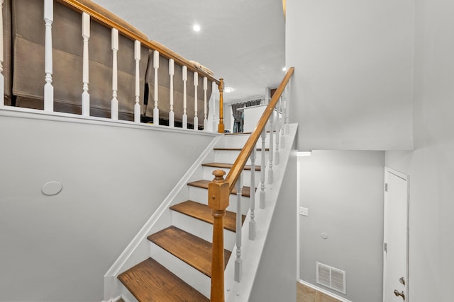 4373 Valley Quail Blvd S, Westerville, OH 43081 - stairway featuring recessed lighting