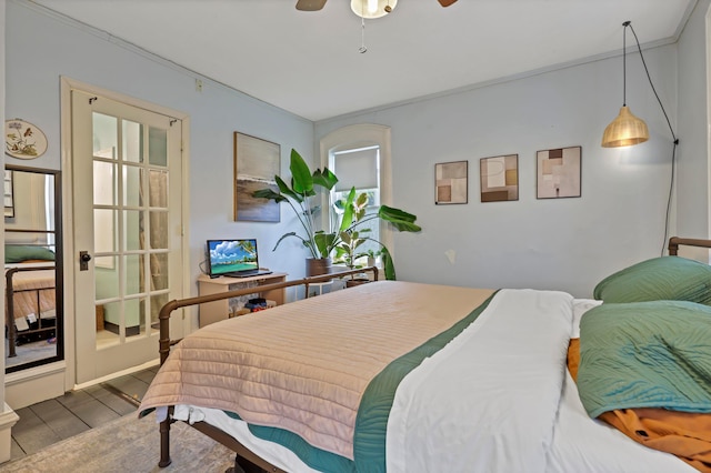 1904 Cedar Hill Rd, Lancaster, OH 43130 - bedroom with wood finished floors and ceiling fan