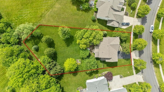 4560 Greyson Dr, Powell, OH 43065 - aerial view of property's location featuring property boundaries highlighted