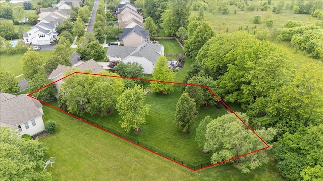 4560 Greyson Dr, Powell, OH 43065 - aerial view of residential area with property boundaries highlighted