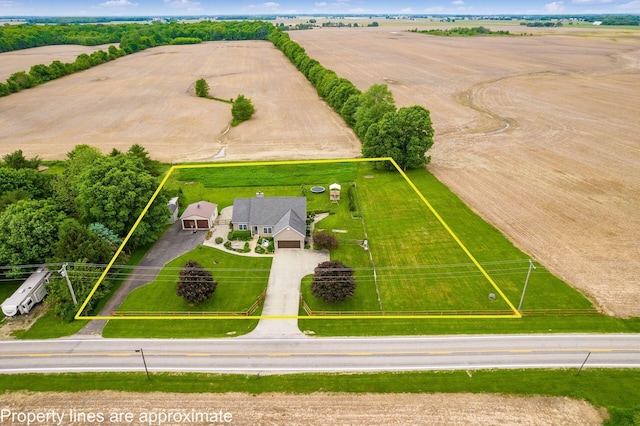 6621 State Route 257, Prospect, OH 43342 - aerial view of sparsely populated area featuring property boundaries highlighted