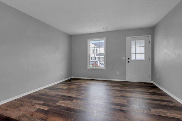 6022 Brice Park Dr Unit 17D, Canal Winchester, OH 43110 - foyer entrance with baseboards and dark wood finished floors