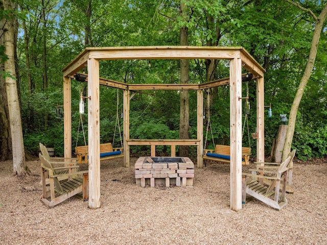 1397 Horseshoe Rd, Delaware, OH 43015 - view of playground featuring a fire pit